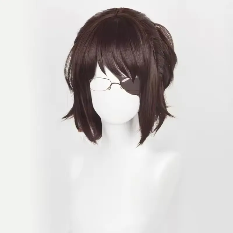 Eye Mask Heated - アニメ「進撃の巨人」最終シーズン4 ハンジ・ゾーイ コスプレウィッグ ダークブラウンヘアまたはアイマスク 耐熱ウィッグ ハロウィン用