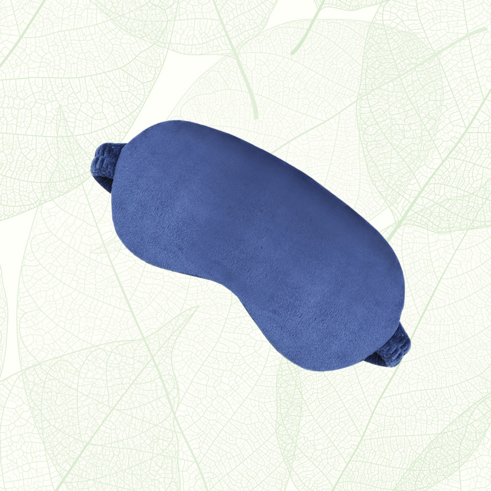Eye Mask Heated - 超ソフト布製電気加熱アイマスク USB充電式 温湿布 目の疲れ緩和 ダークブルー フリーサイズ