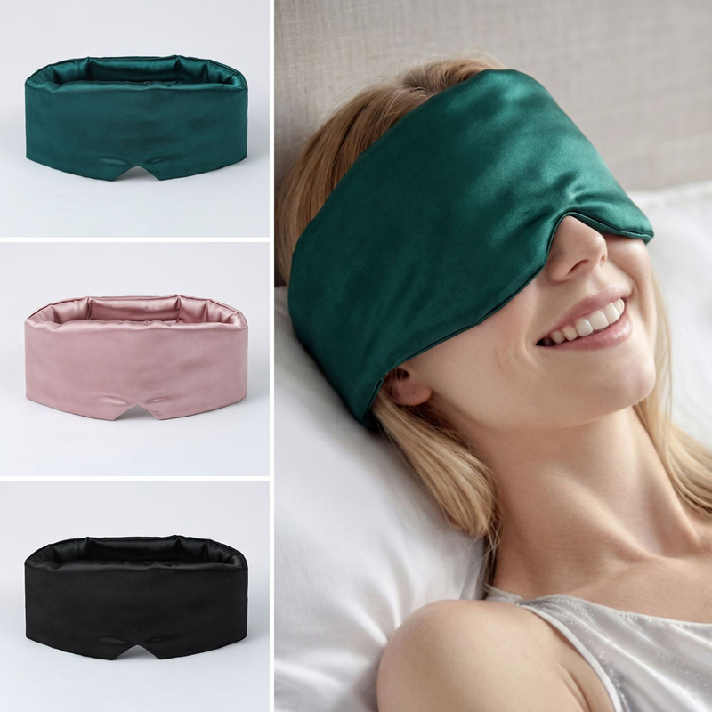 Eye Mask Heated - 睡眠アイマスク 睡眠用アイスシルク 通気性 疲労軽減 温冷両用 両面フルカバー