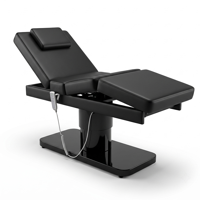 Spa Wellness Beauty - 黒色のミニマリスト3モータースパマッサージベッド、美容サロン、モダンな家庭用ウェルネス機器