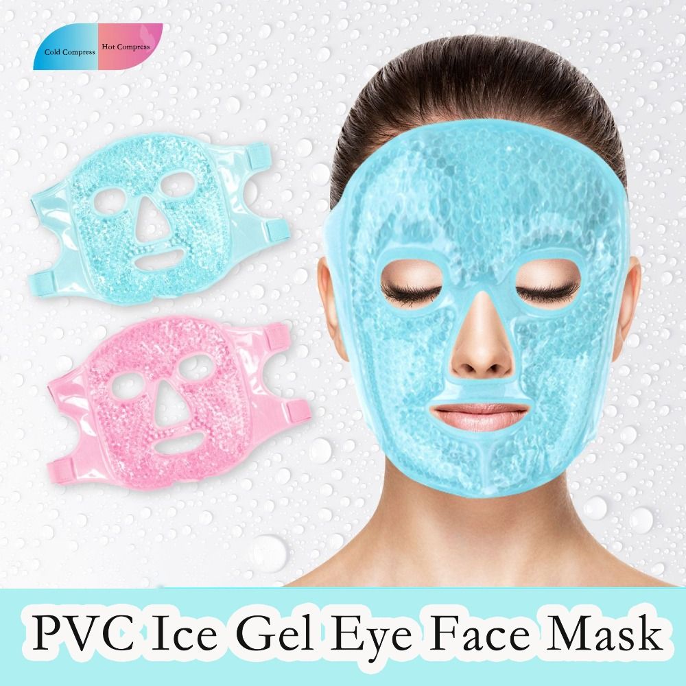 Eye Mask Heated - 目と顔のためのジェルマスク,再利用可能なスキンケアツール,抗疲労,抗圧縮,抗圧縮,睡眠マスク,冷熱