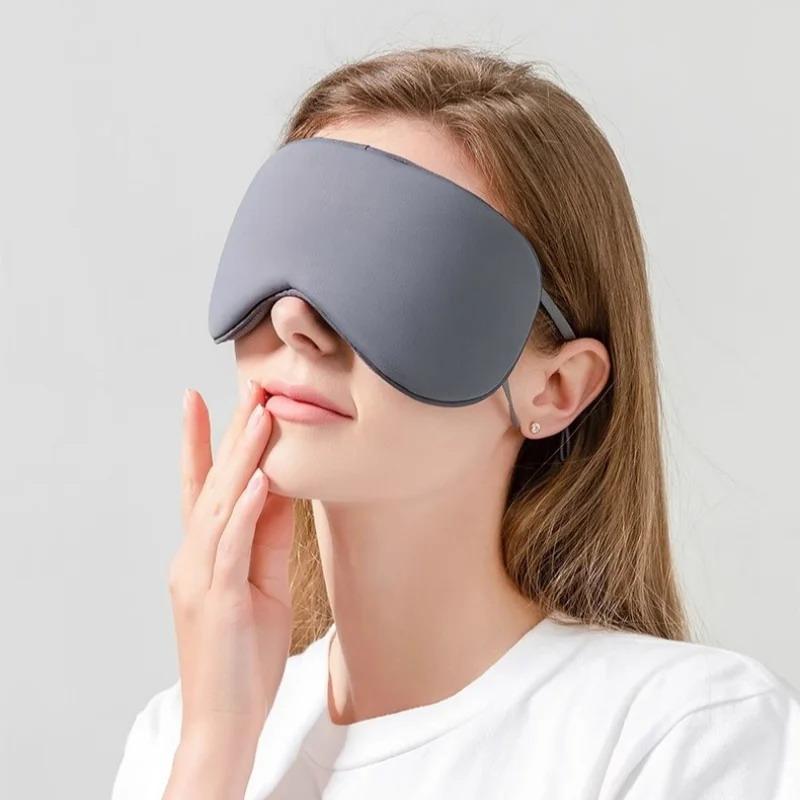 Eye Mask Heated - (.) アイスシルクアイマスク 調節可能 温冷両用 通気性のある睡眠マスク 旅行や快適な遮光に最適