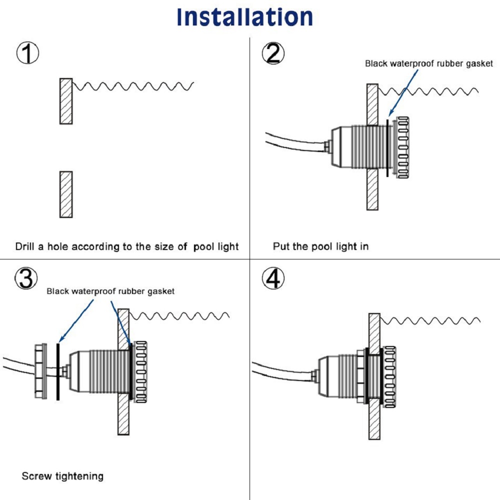 RGB LED水中照明 AC12V IP68防水 15W L - Xy Spa & Wellness George Town Photos のレビューと価格
