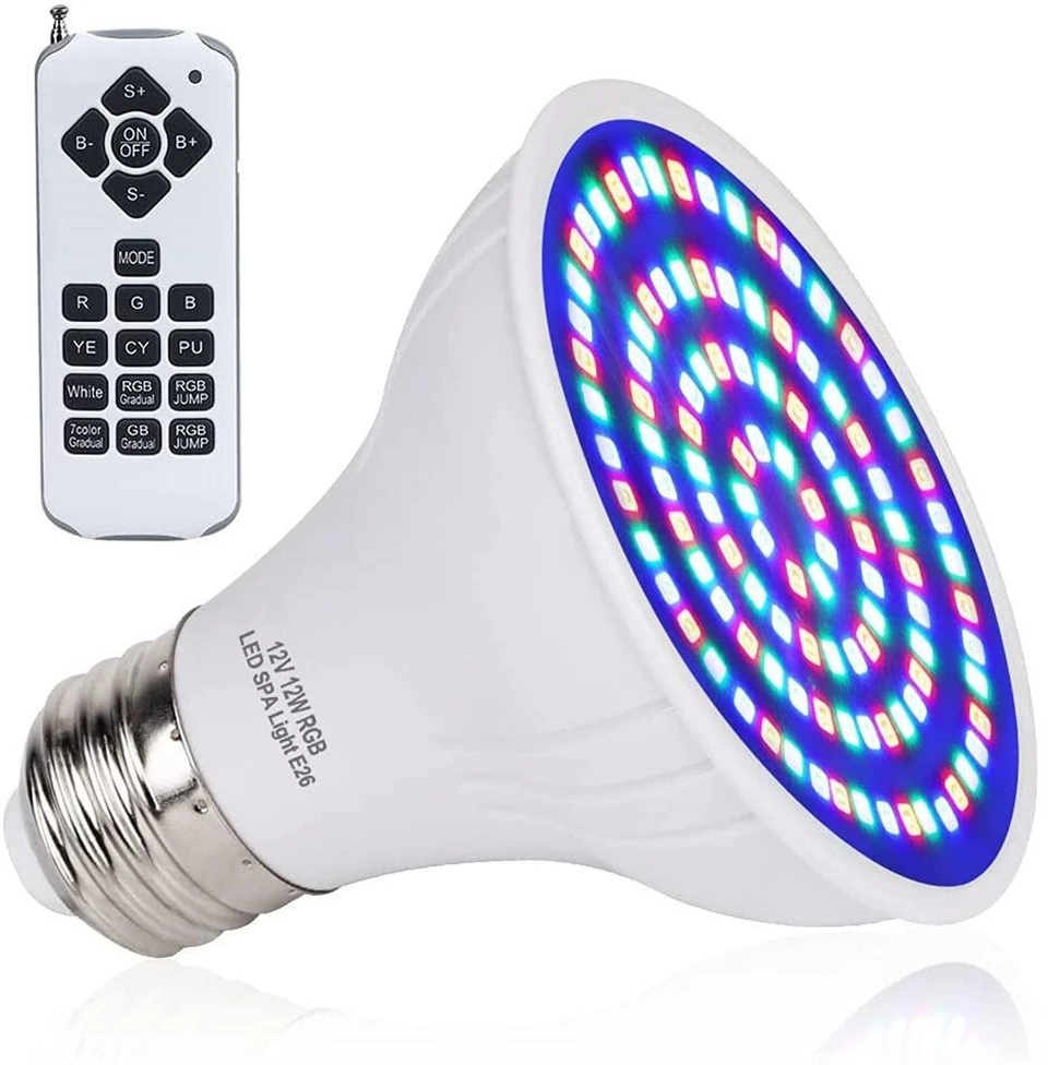 RGB LEDプールライト E27 E26電球 IP68 P - Xy Spa & Wellness George Town Photos のレビューと価格