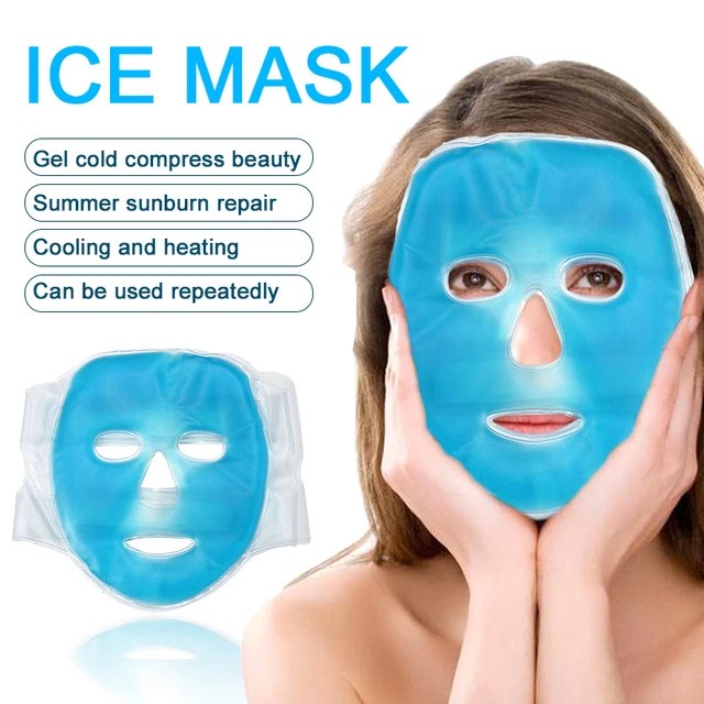 フルフェイスマッサージアイスマスク 温冷罨法ジェル冷却アイス - Eye Mask Heated のレビューと価格