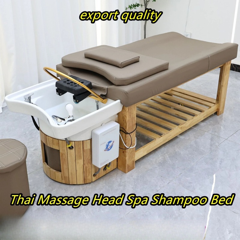 無垢材ヘッドセラピーシャンプーベッド水循環燻蒸水加熱器美容ベ - Spa Wellness Beauty のレビューと価格